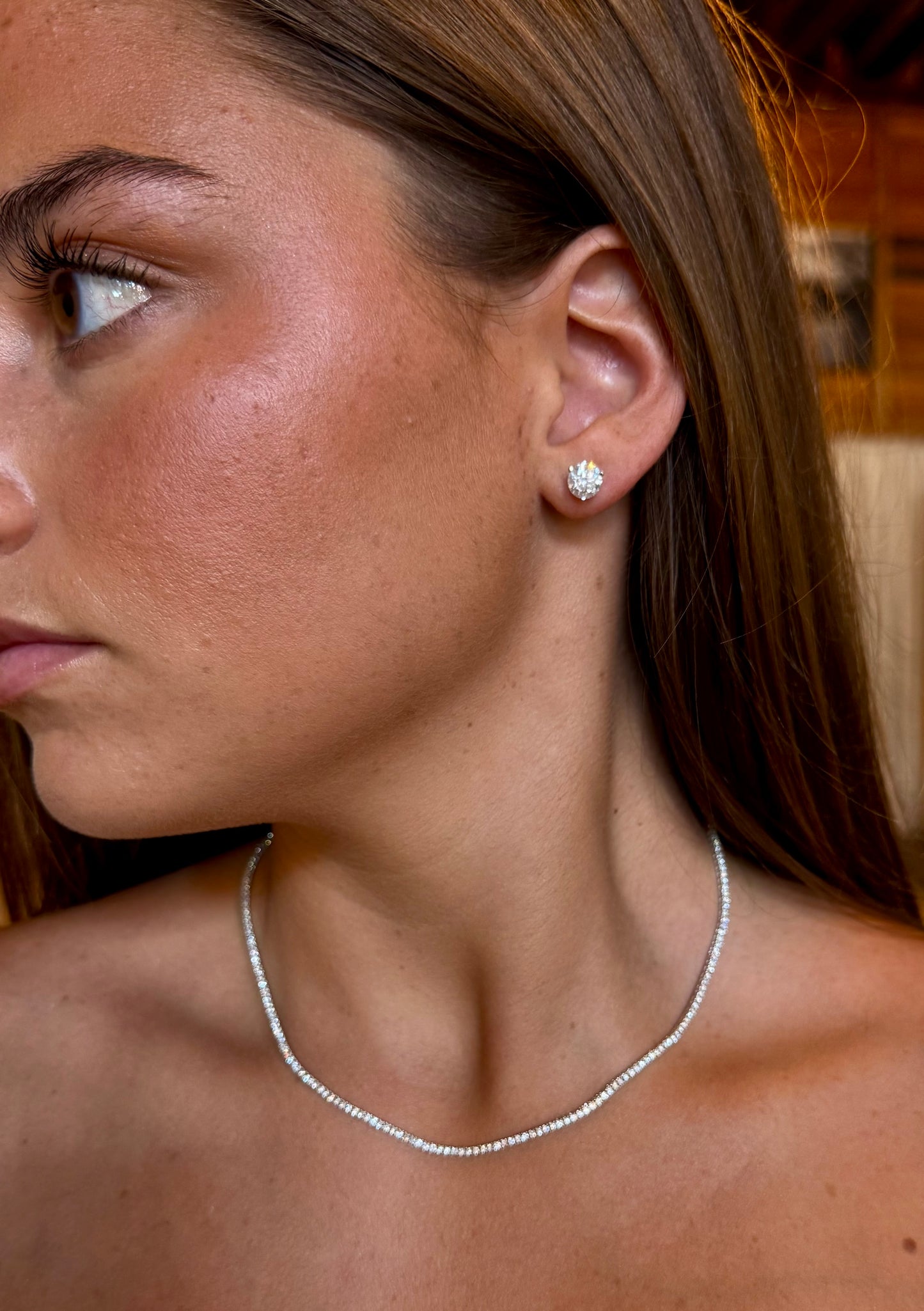4ct Diamond tennis necklace