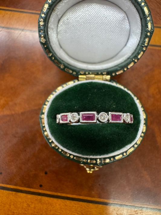 0.25ct Ruby and Diamond Band