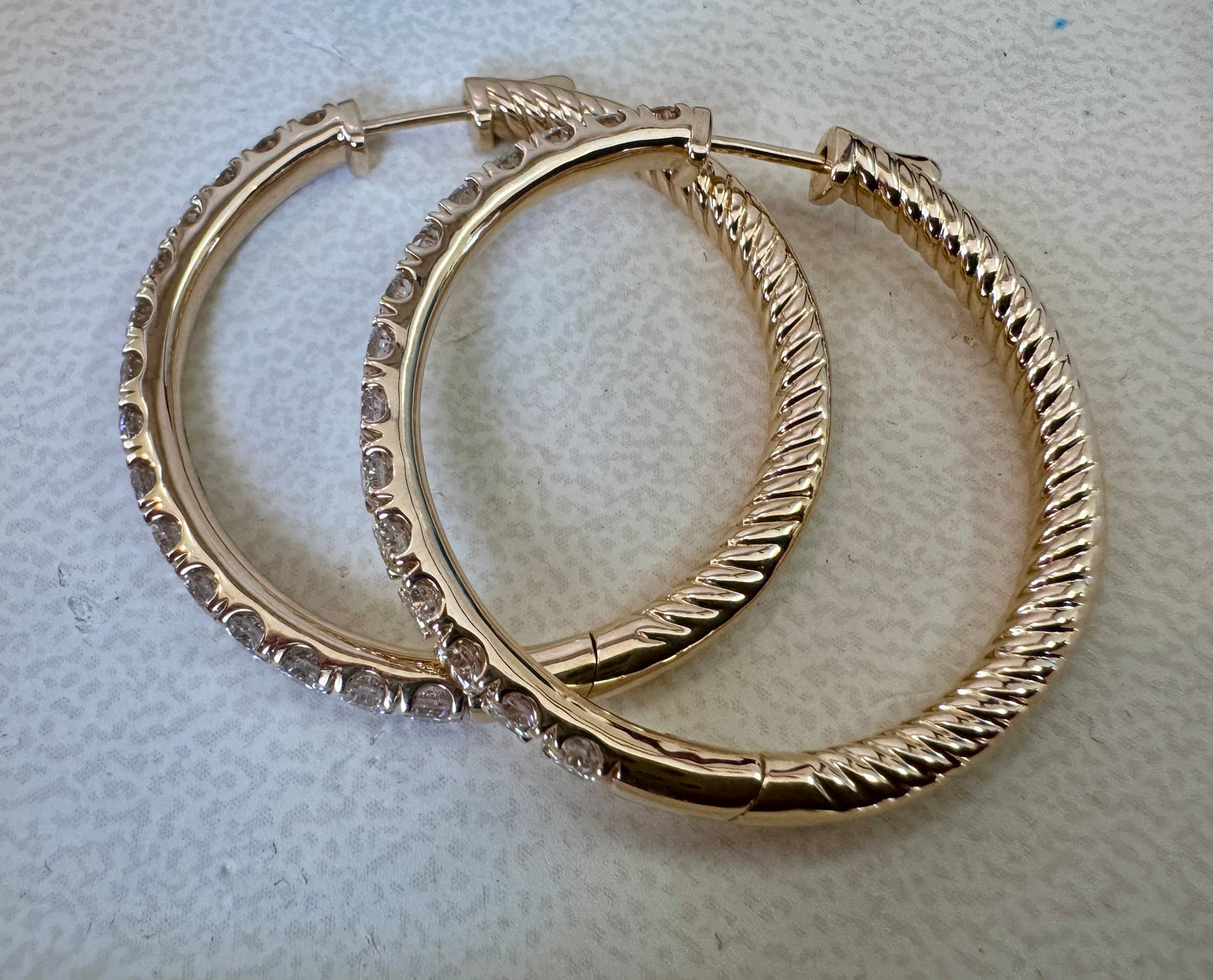 3ct Diamond hoops