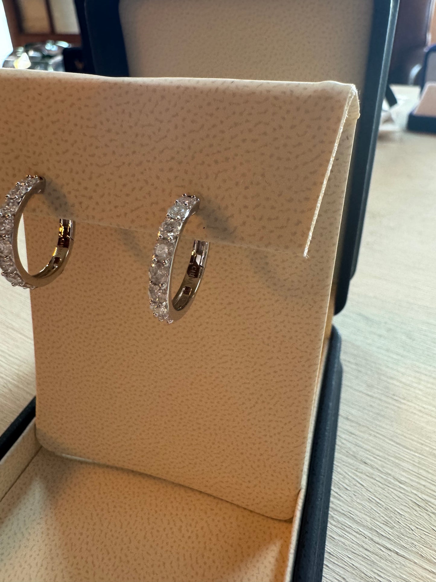 1ct Diamond hoops