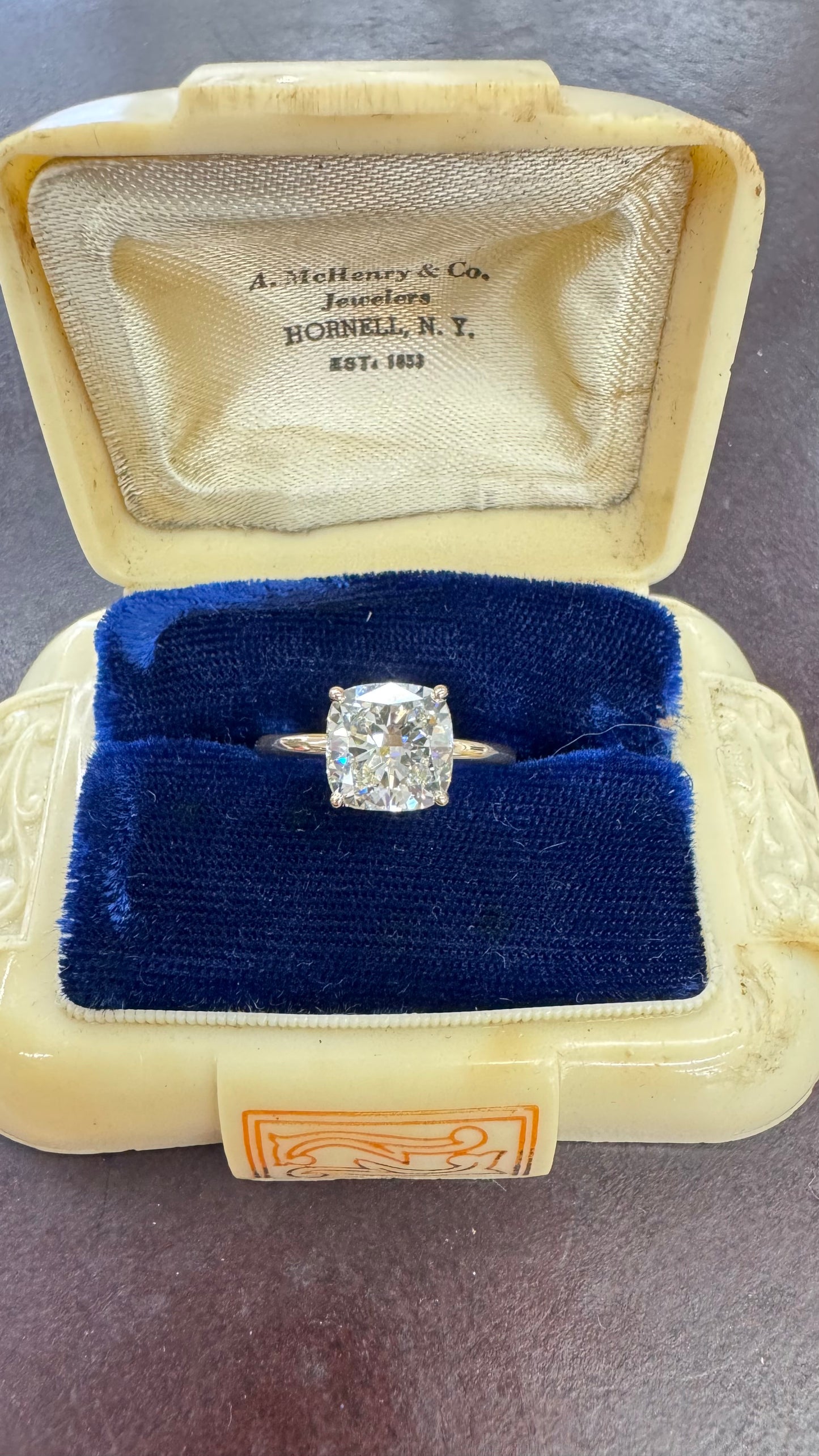3ct cushion cut lab grown