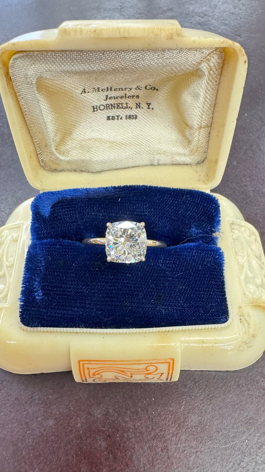 3ct cushion cut lab grown