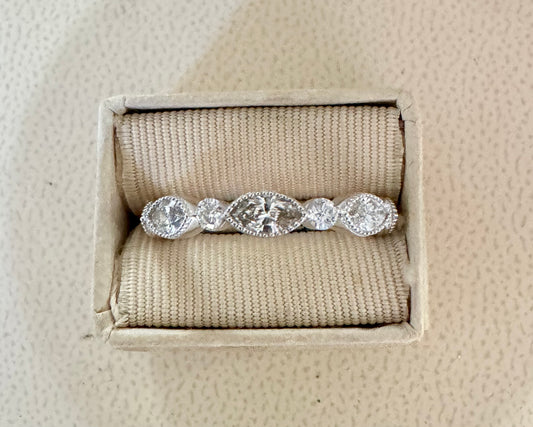 Marquise and Round Diamond Band