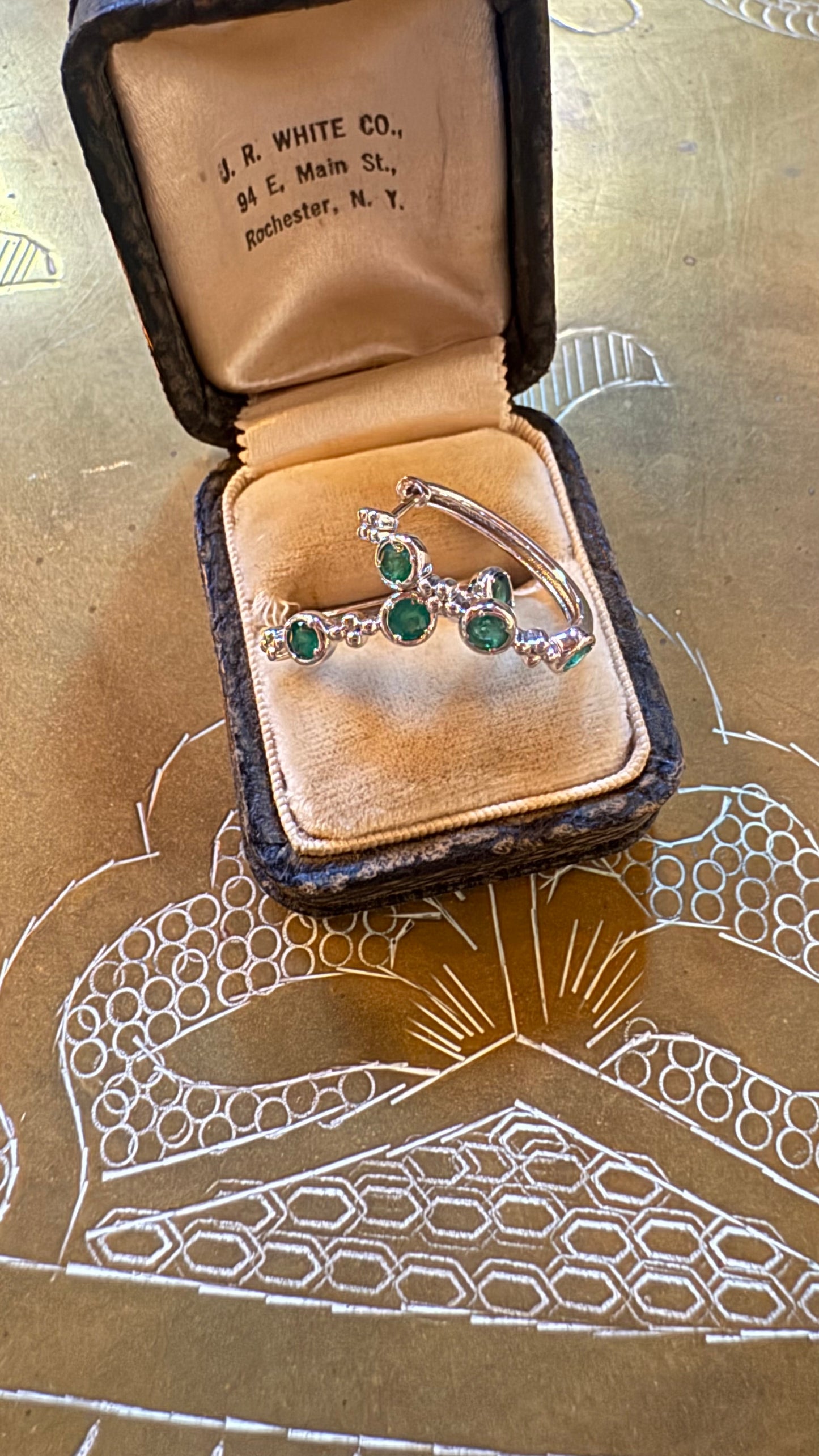 Emerald hoops