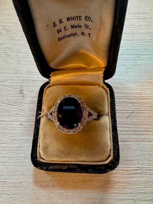 4.23ct Sapphire and Diamond ring