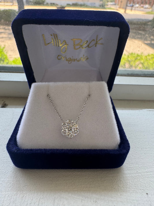 .76ct lab grown diamond cluster necklace