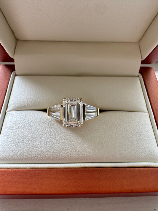 3.01ct total weight lab grown diamond ring