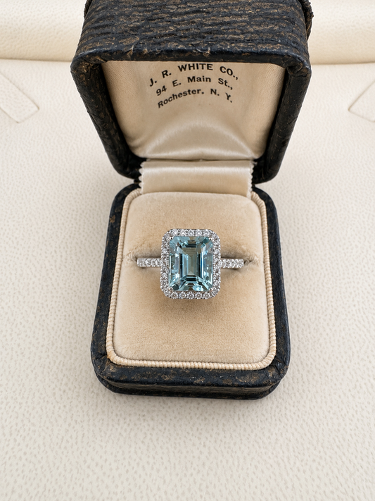 1.83ct Aquamarine and Diamond Ring