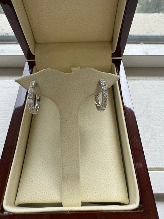 1ct Diamond hoops