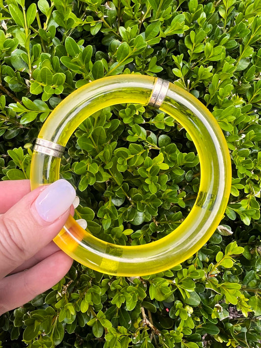 Yellow acrylic bangle