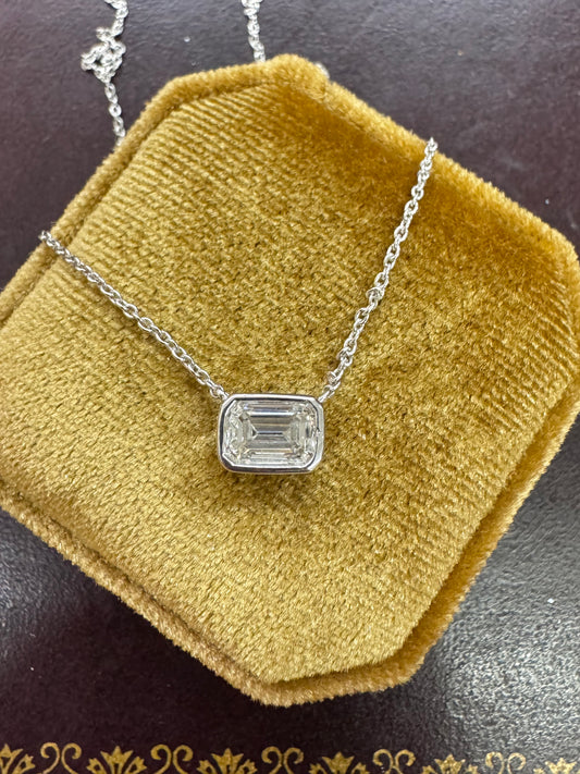 1ct Lab grown necklace
