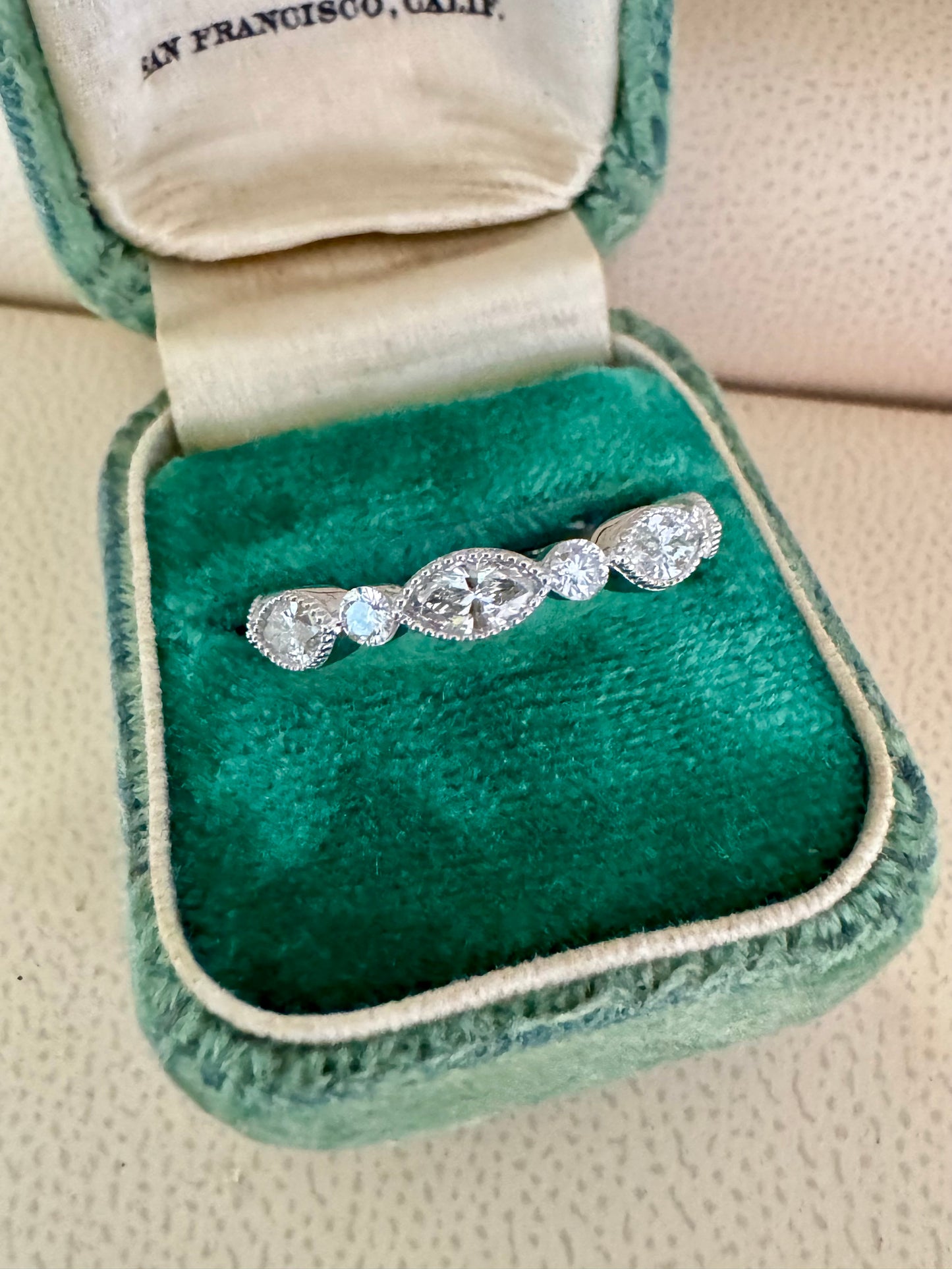 Marquise and Round Diamond Band