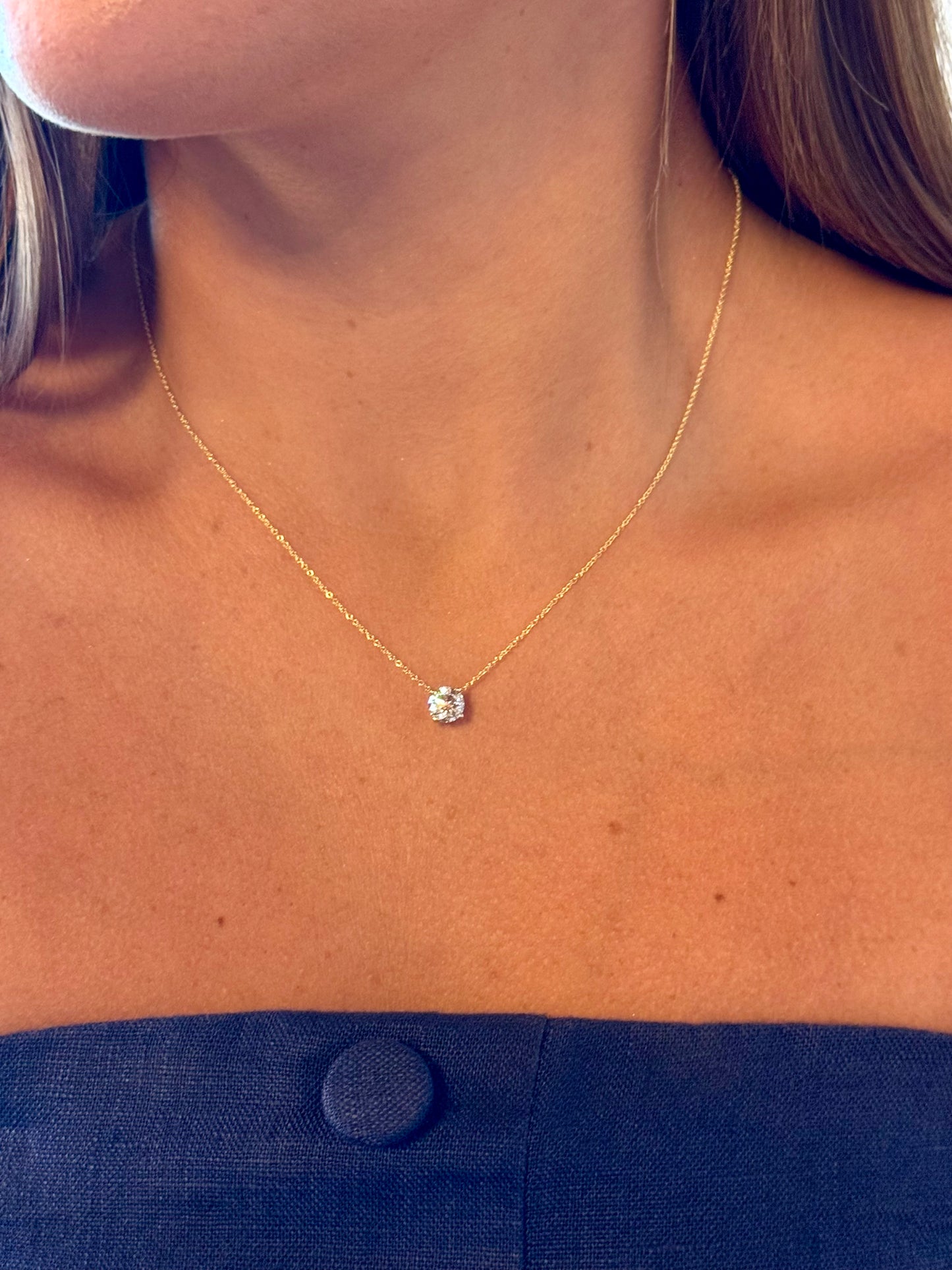 1ct Diamond solitiare necklace