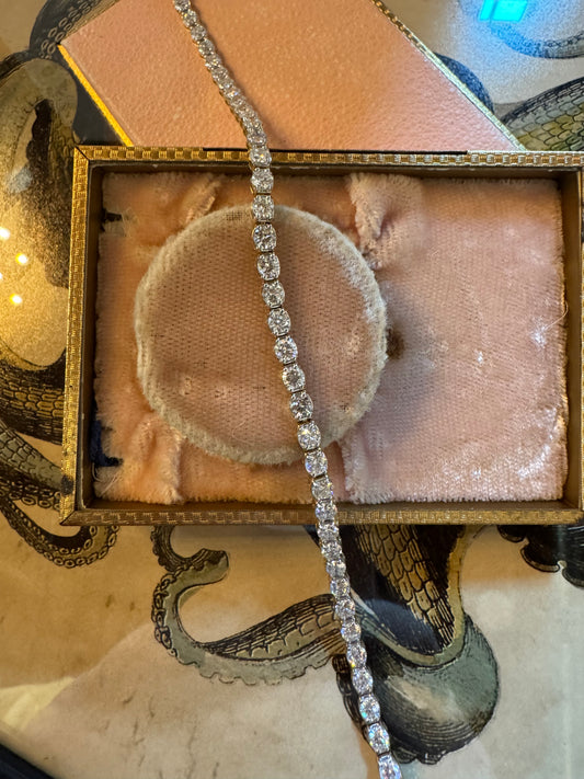 6ct round lab grown diamond tennis bracelet