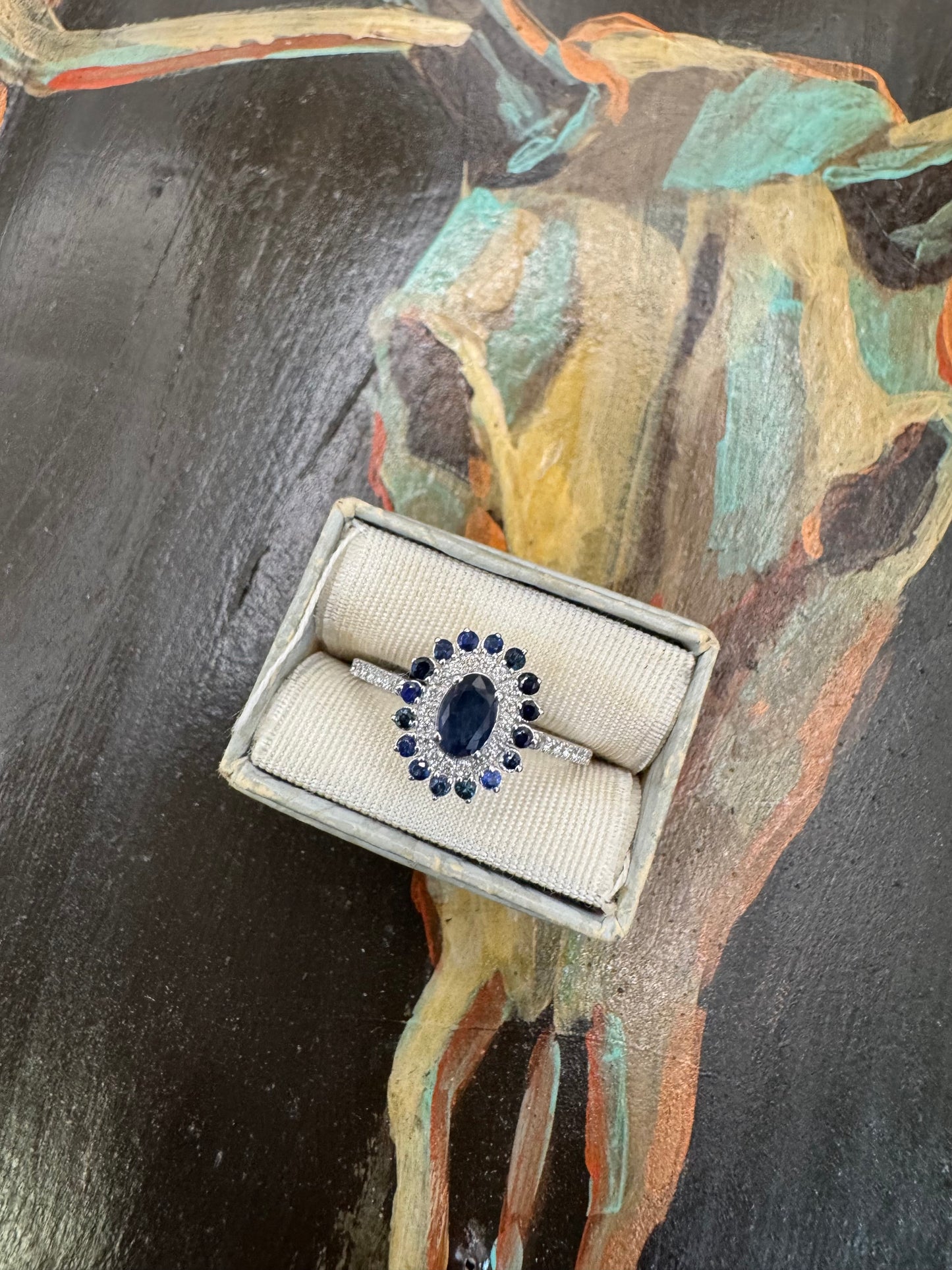 Sapphire and diamond ring