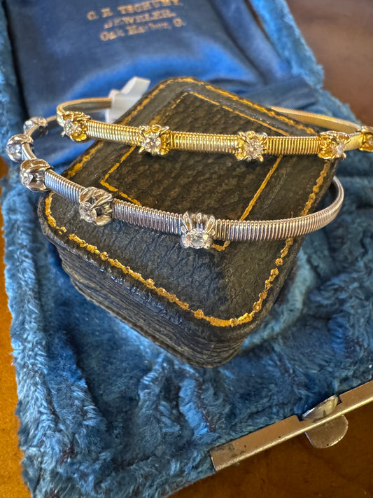 Diamond cuff bracelets