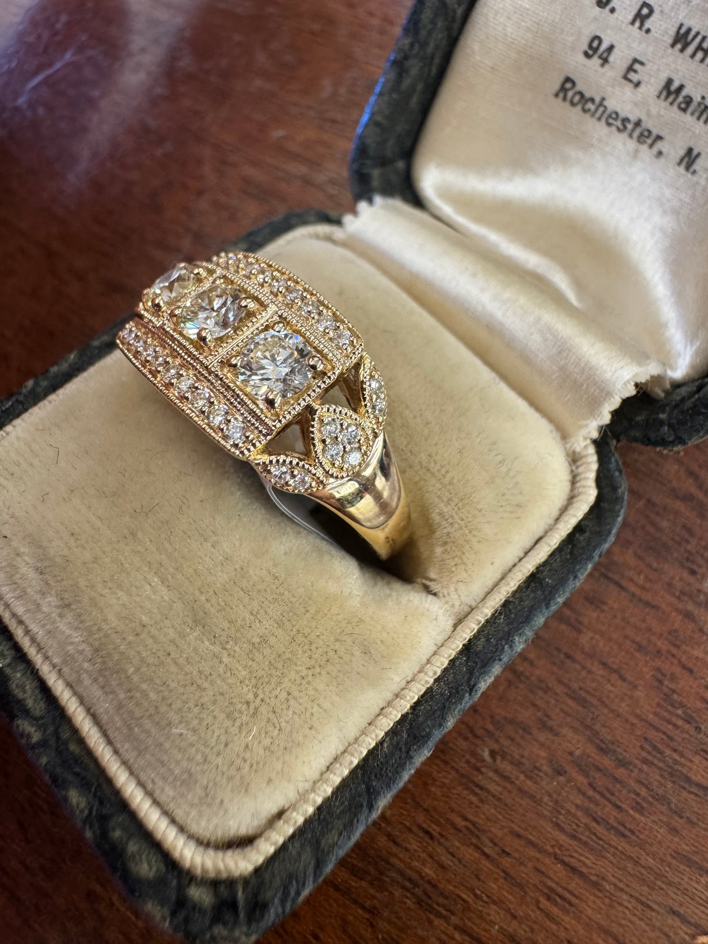 Antique style diamond ring