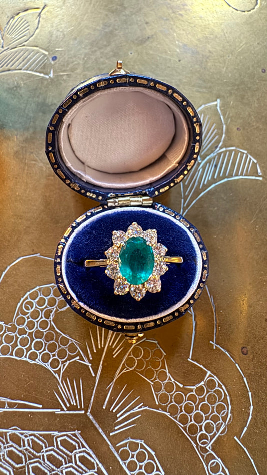 Emerald and Diamond ring