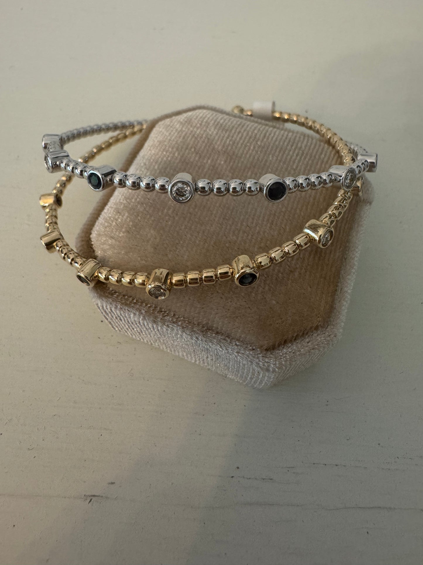 Sapphire and Diamond cuff