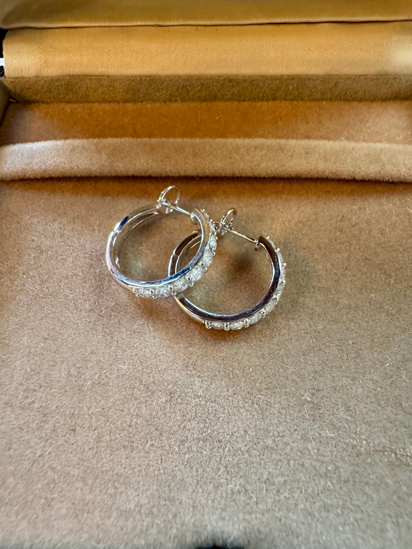 1ct Diamond hoops