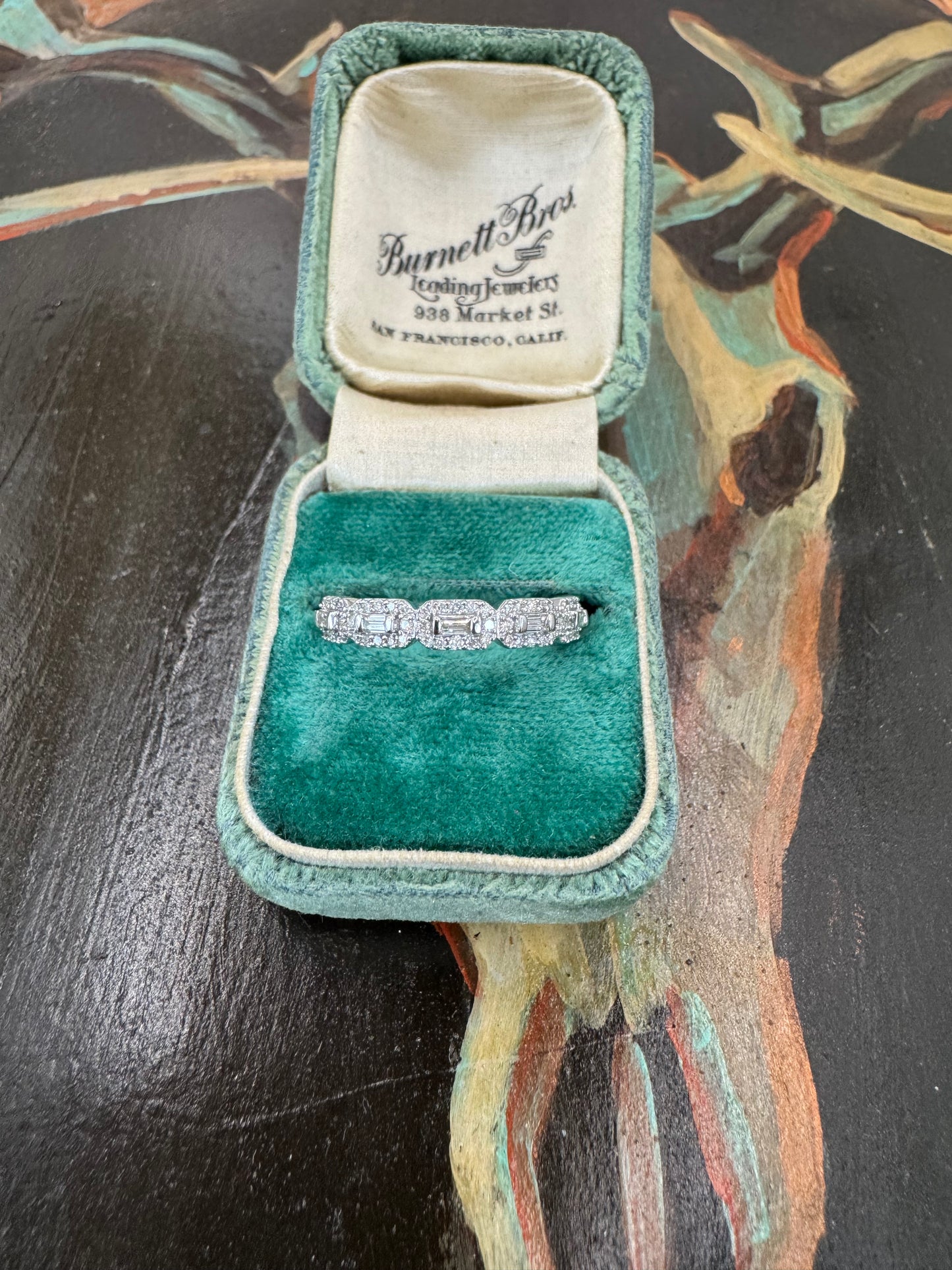 .75ct baguette halo band