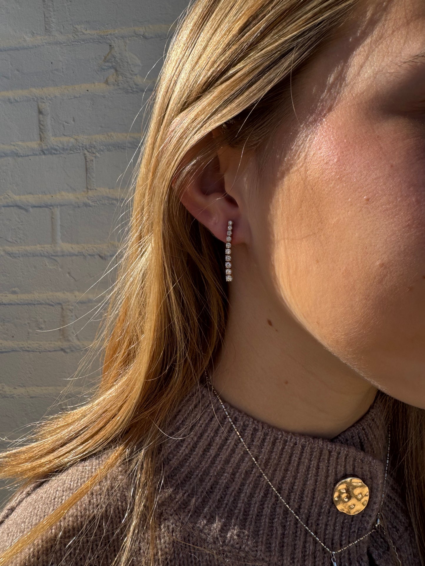 .50ct of Graduated Bar Diamond earrings