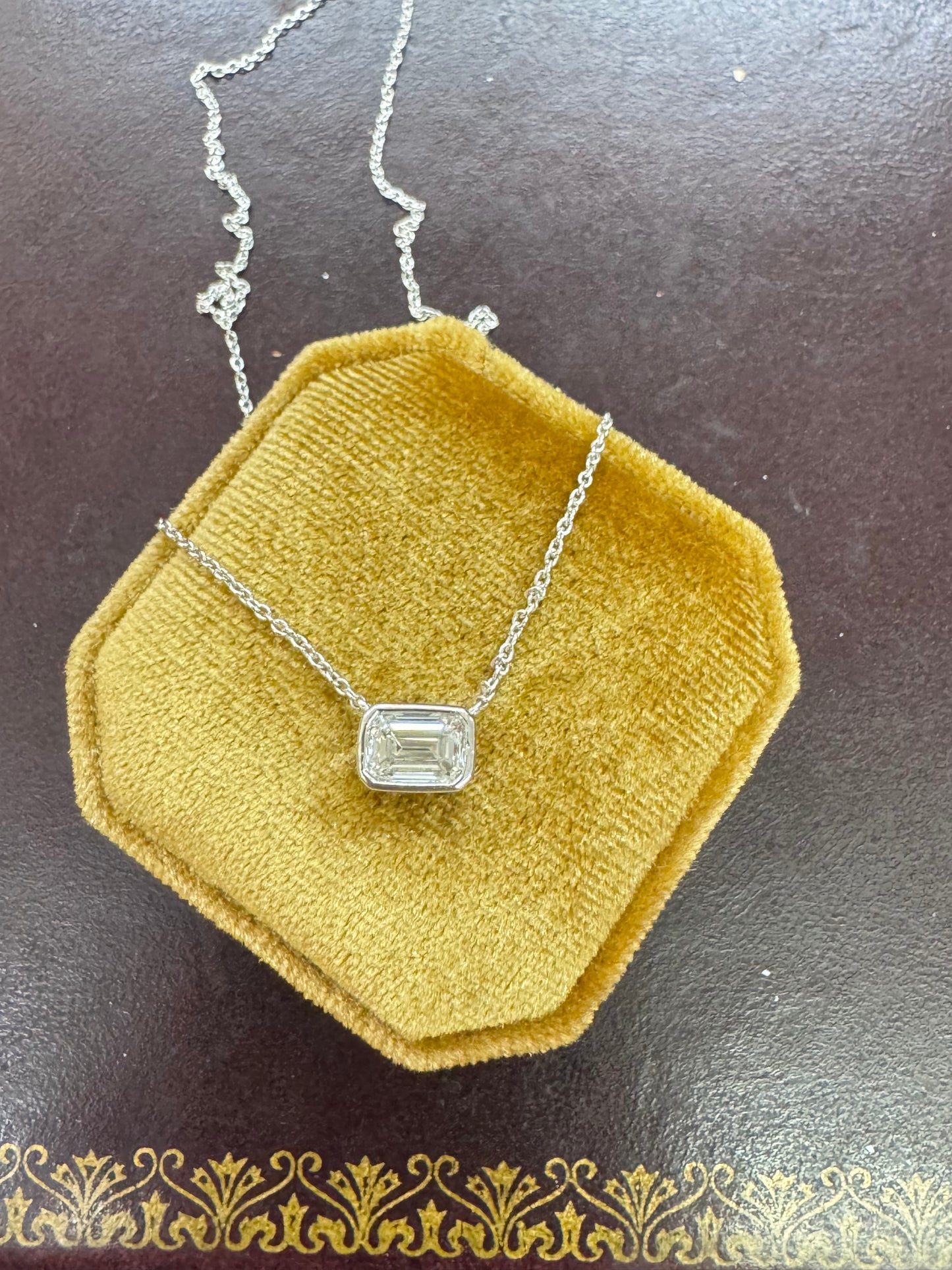 Emerald-Cut Lab-Grown Diamond Necklace