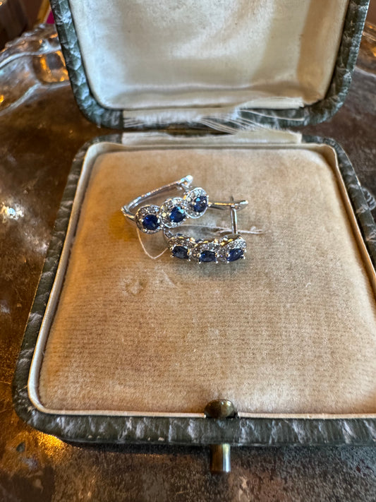 Sapphire and Diamond hoops
