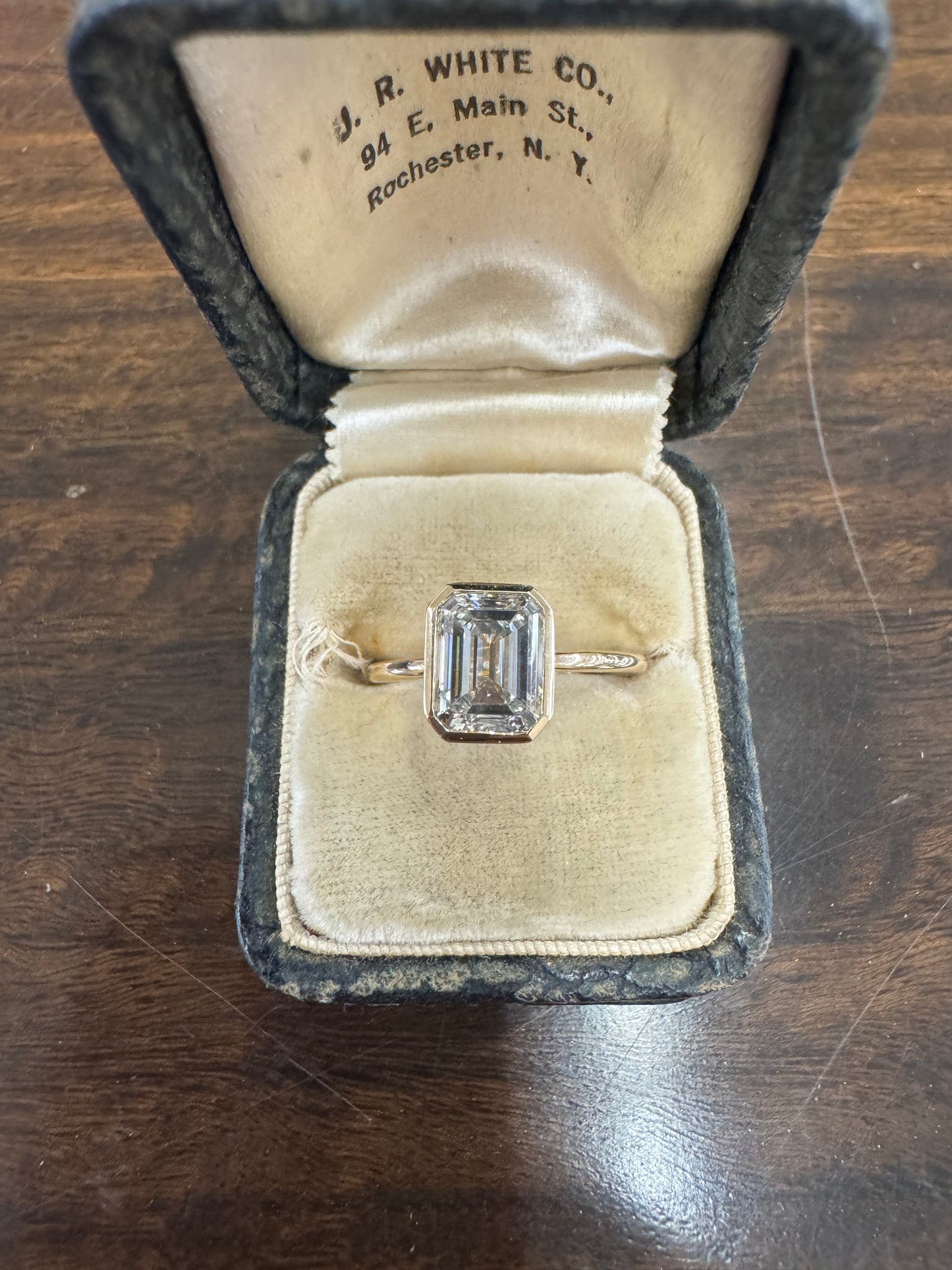2ct emerald cut lab grown diamond ring
