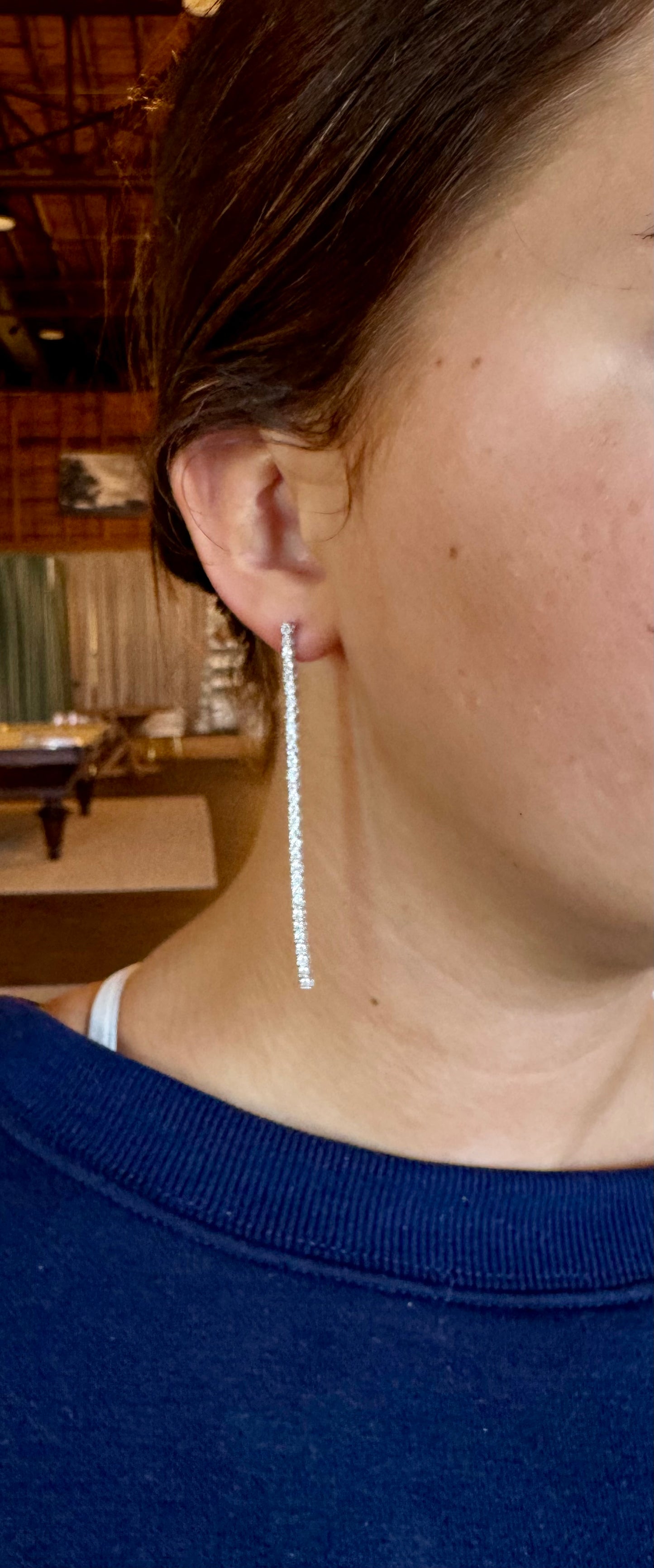3” 1.70ct Diamond earrings