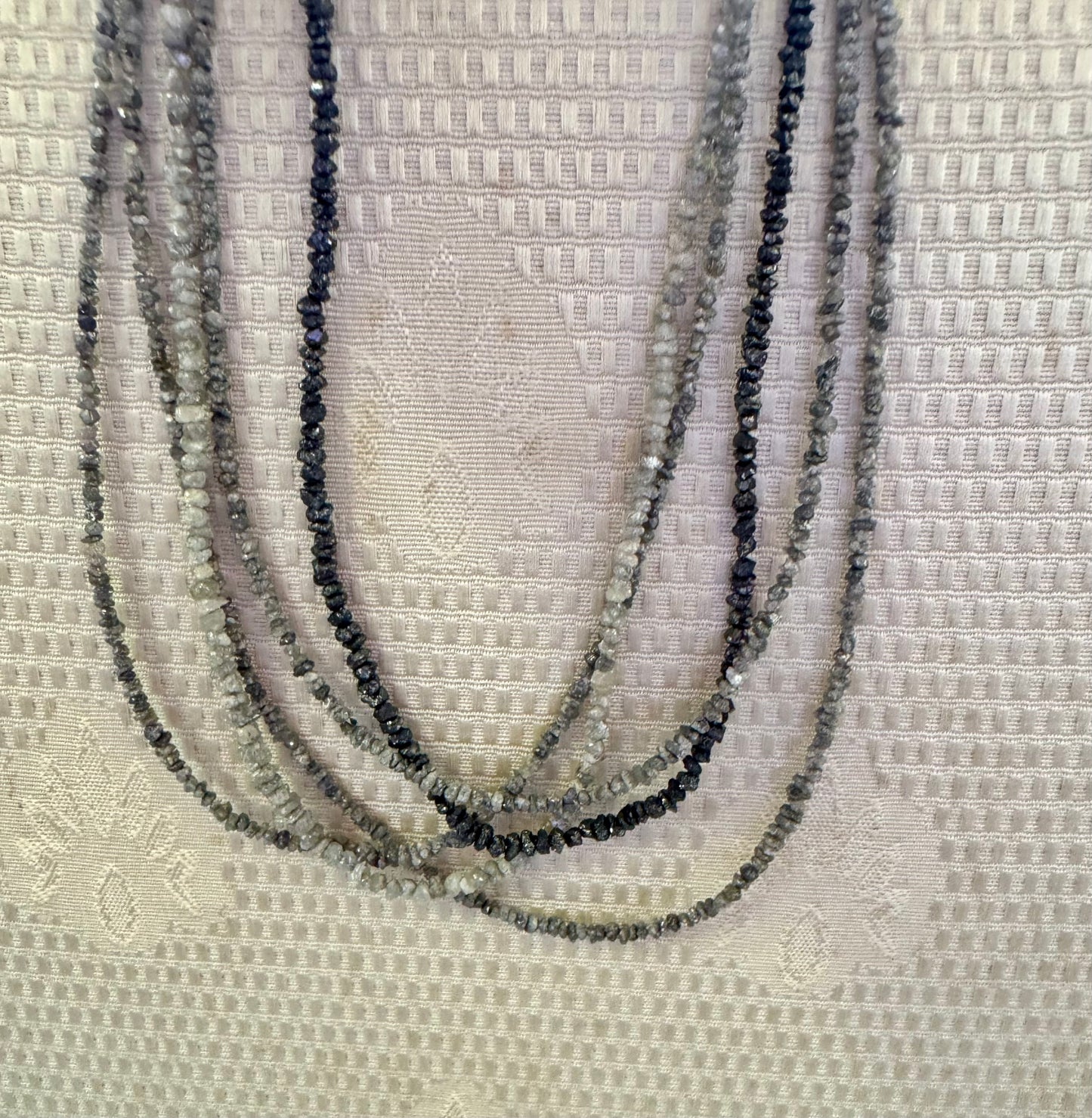 Ruff cut diamond beads 14-16"