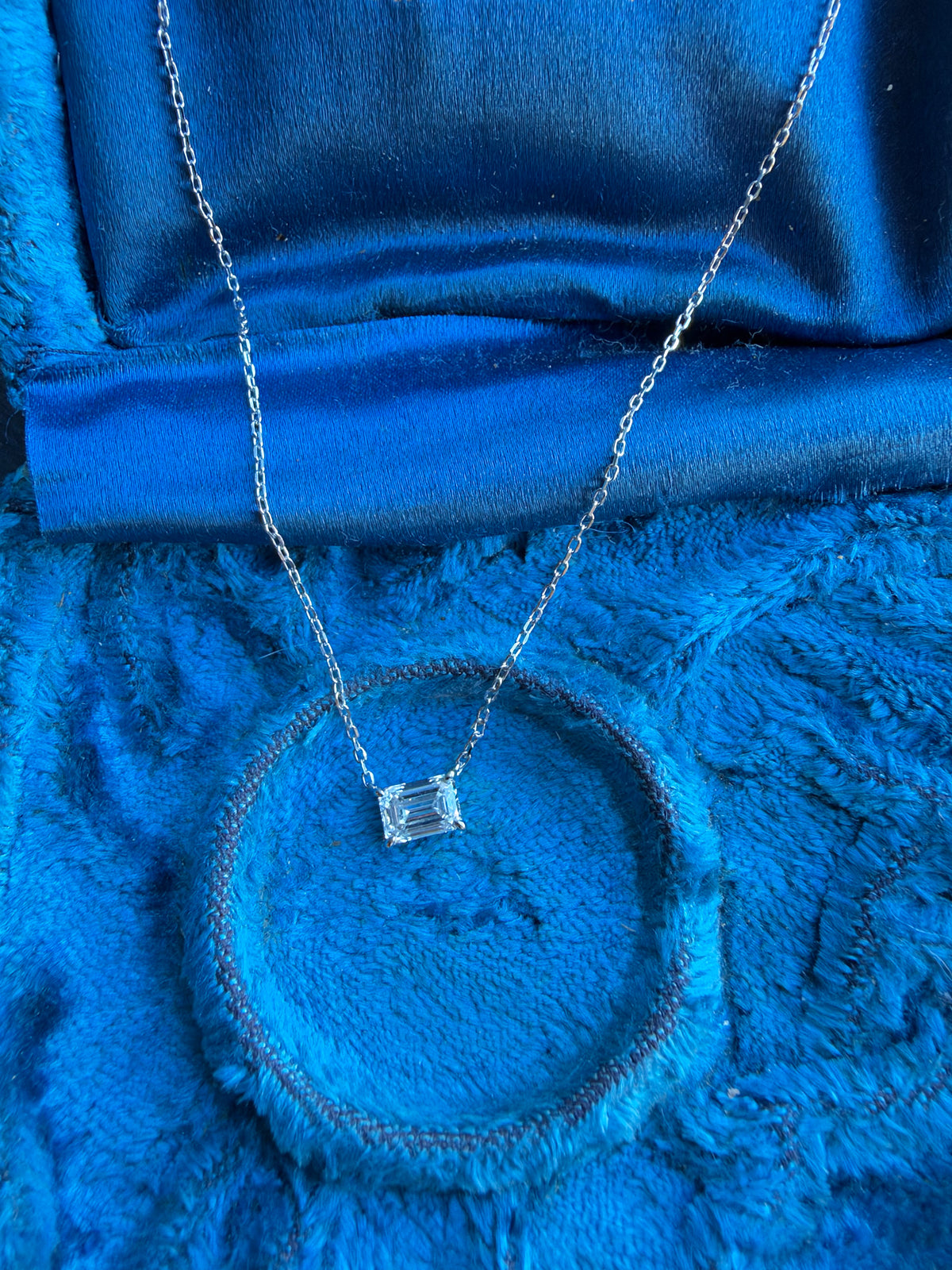 1ct lab grown diamond necklace