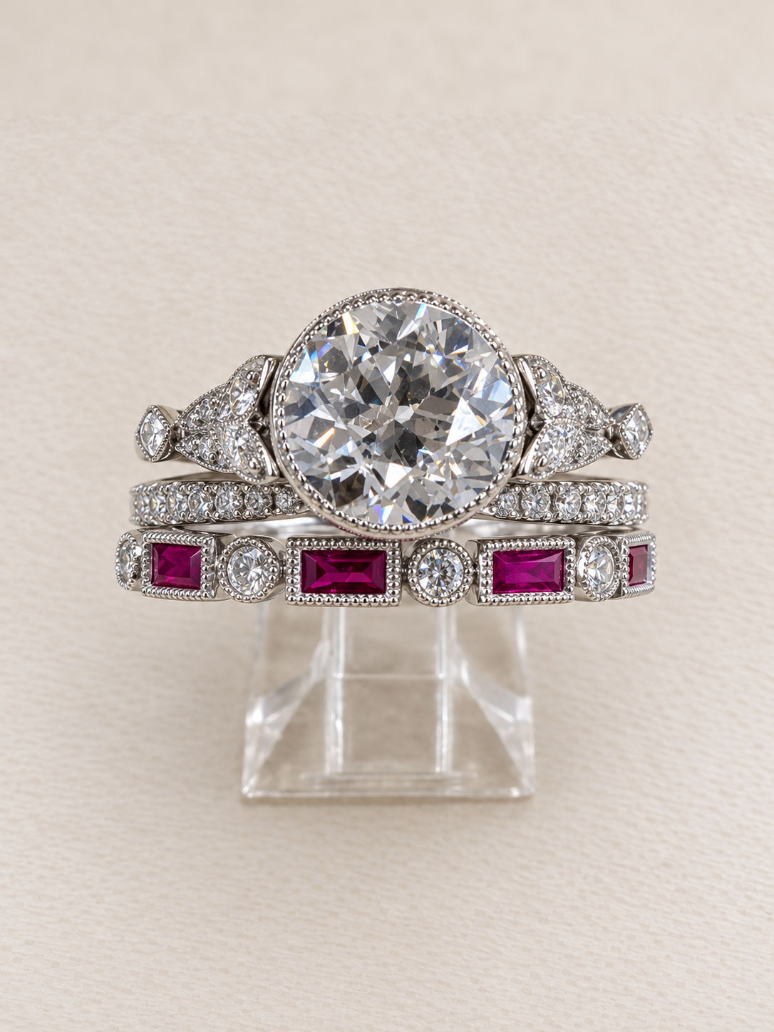 0.25ct Ruby and Diamond Band