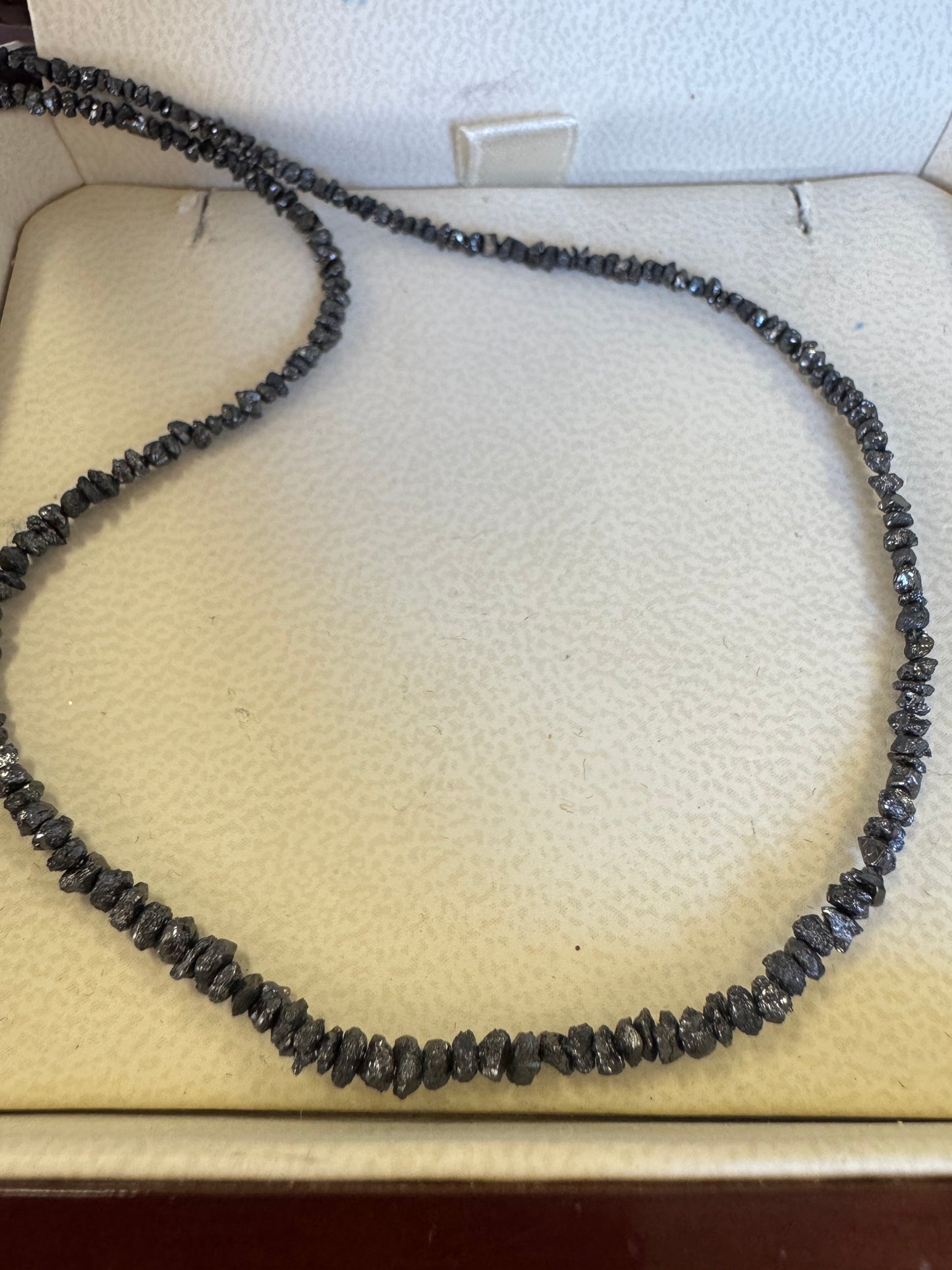 Ruff cut diamond beads 14-16"