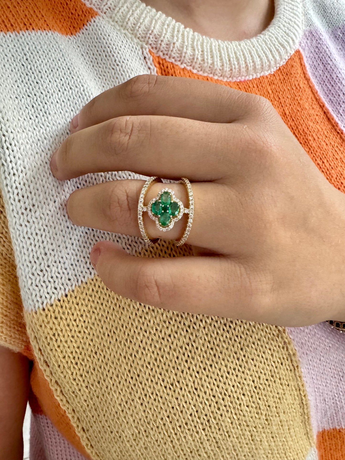 Emerald and Diamond ring