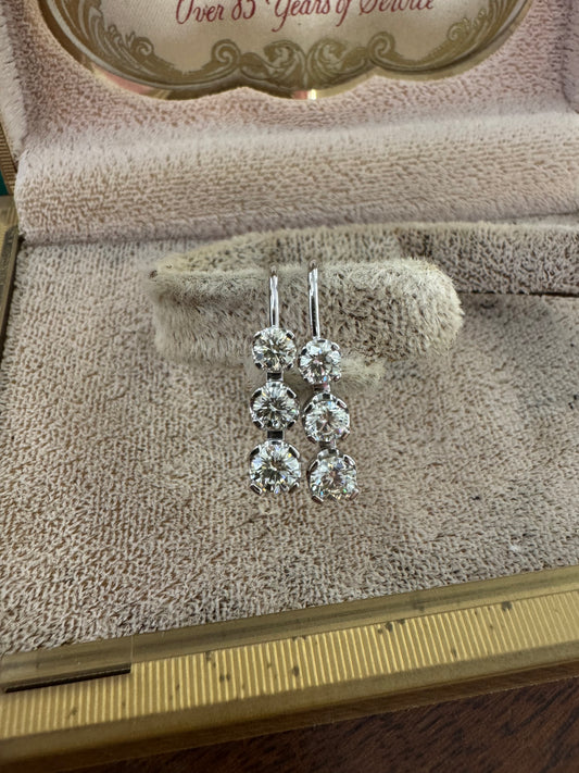 1.44ct Diamond Hoop Earrings