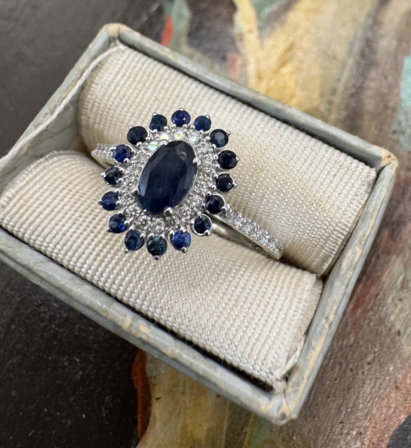 Sapphire and diamond ring