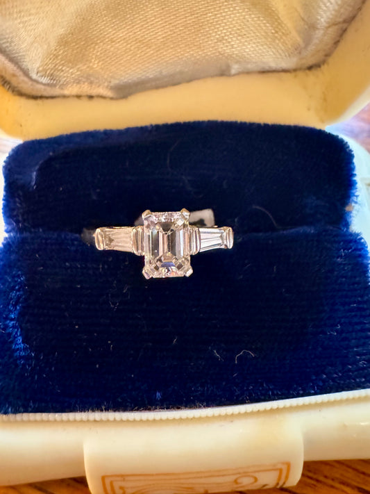 .98ct Emerald cut diamond ring