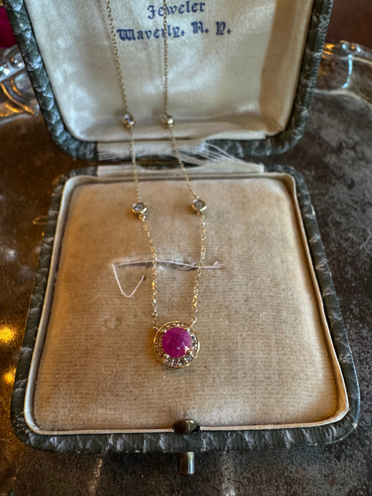 Ruby and Diamond necklace