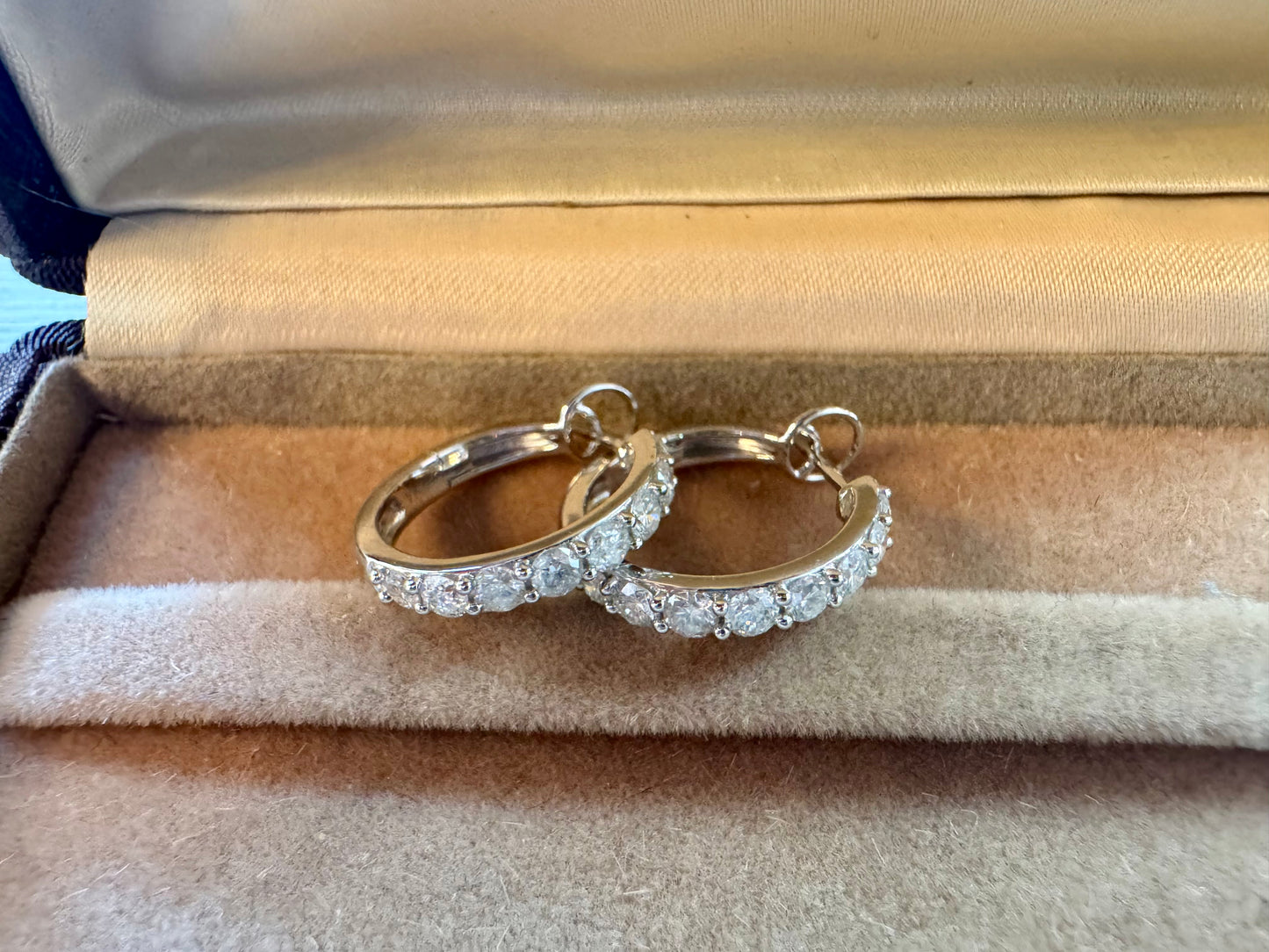1ct Diamond hoops