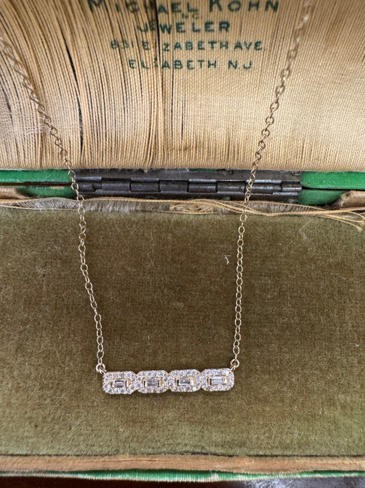 .25ct Diamond Bar Pendant