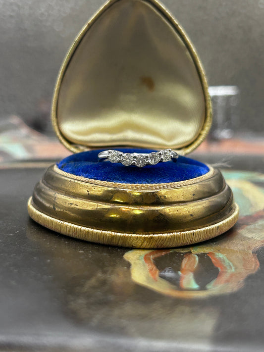 .50ct Diamond White Gold Curved Band