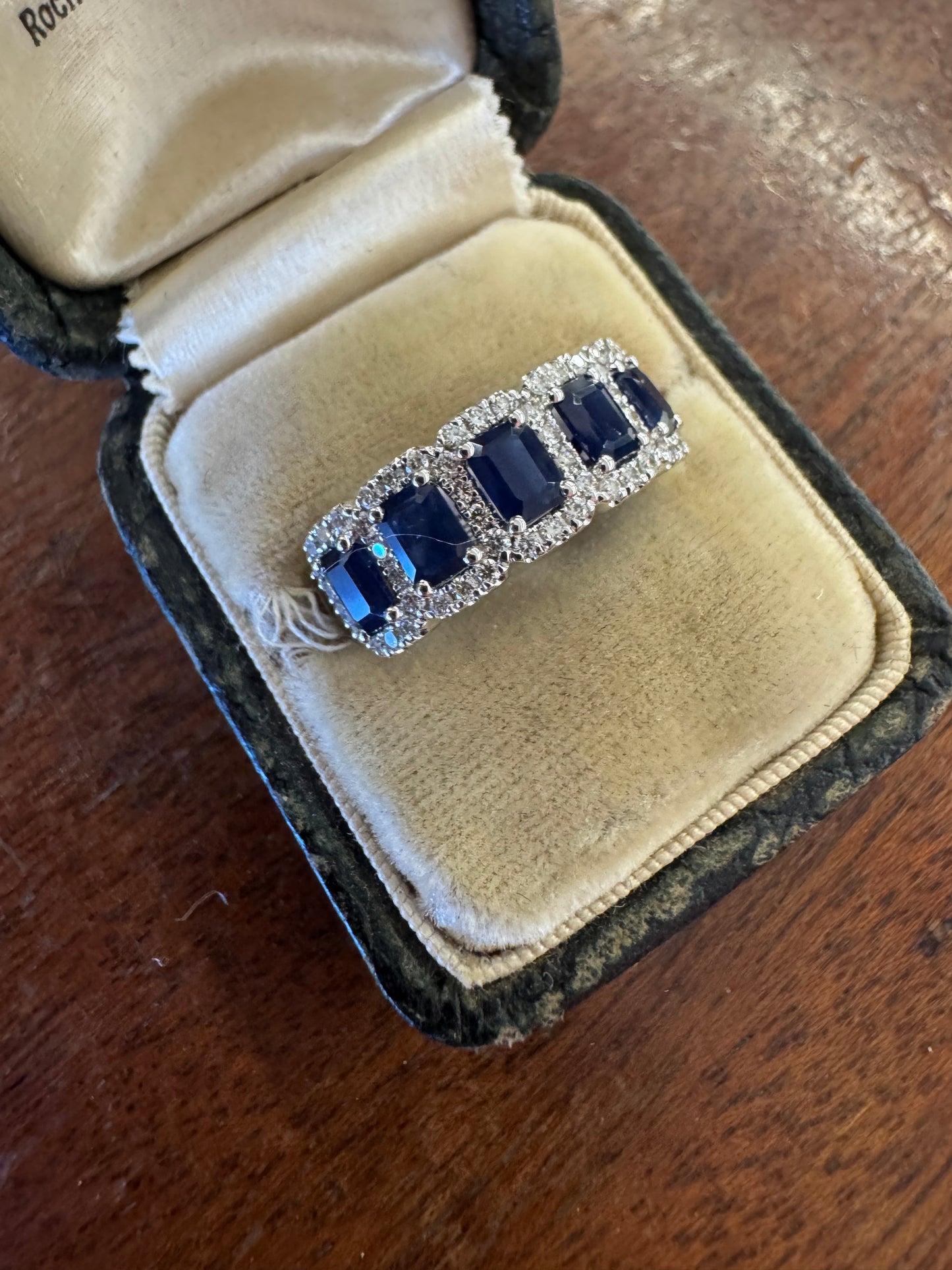 1.75ct Emerald-Cut Sapphire and Diamond Ring