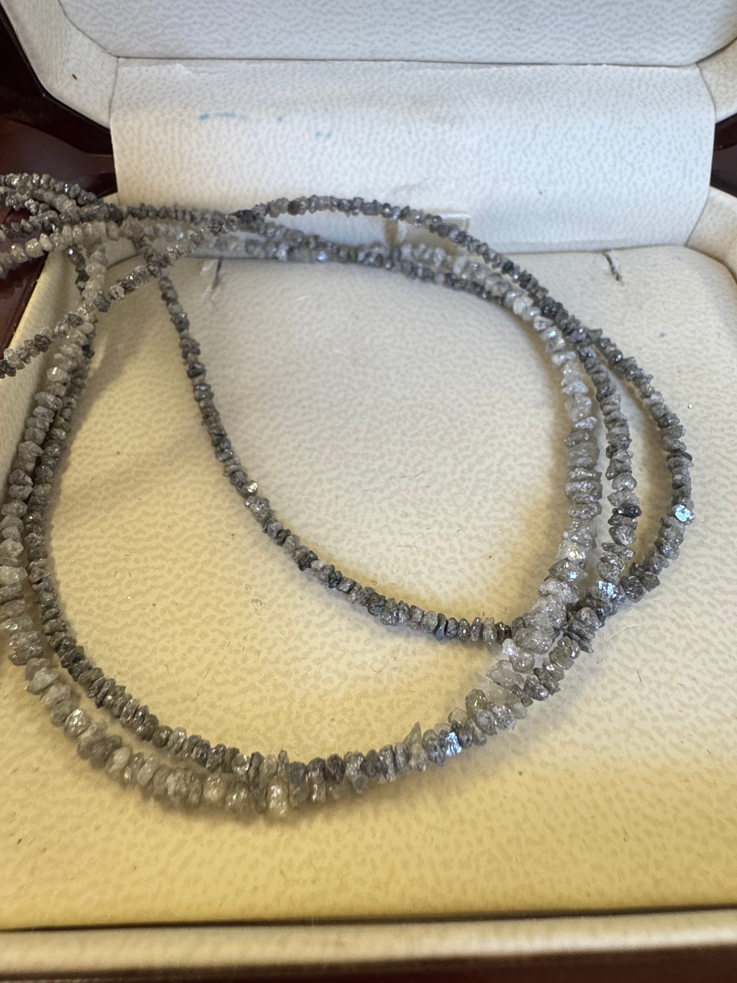 Ruff cut diamond beads 14-16"
