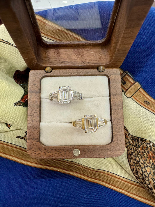 3.01ct total weight lab grown diamond ring