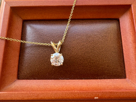 1ct lab grown diamond necklace