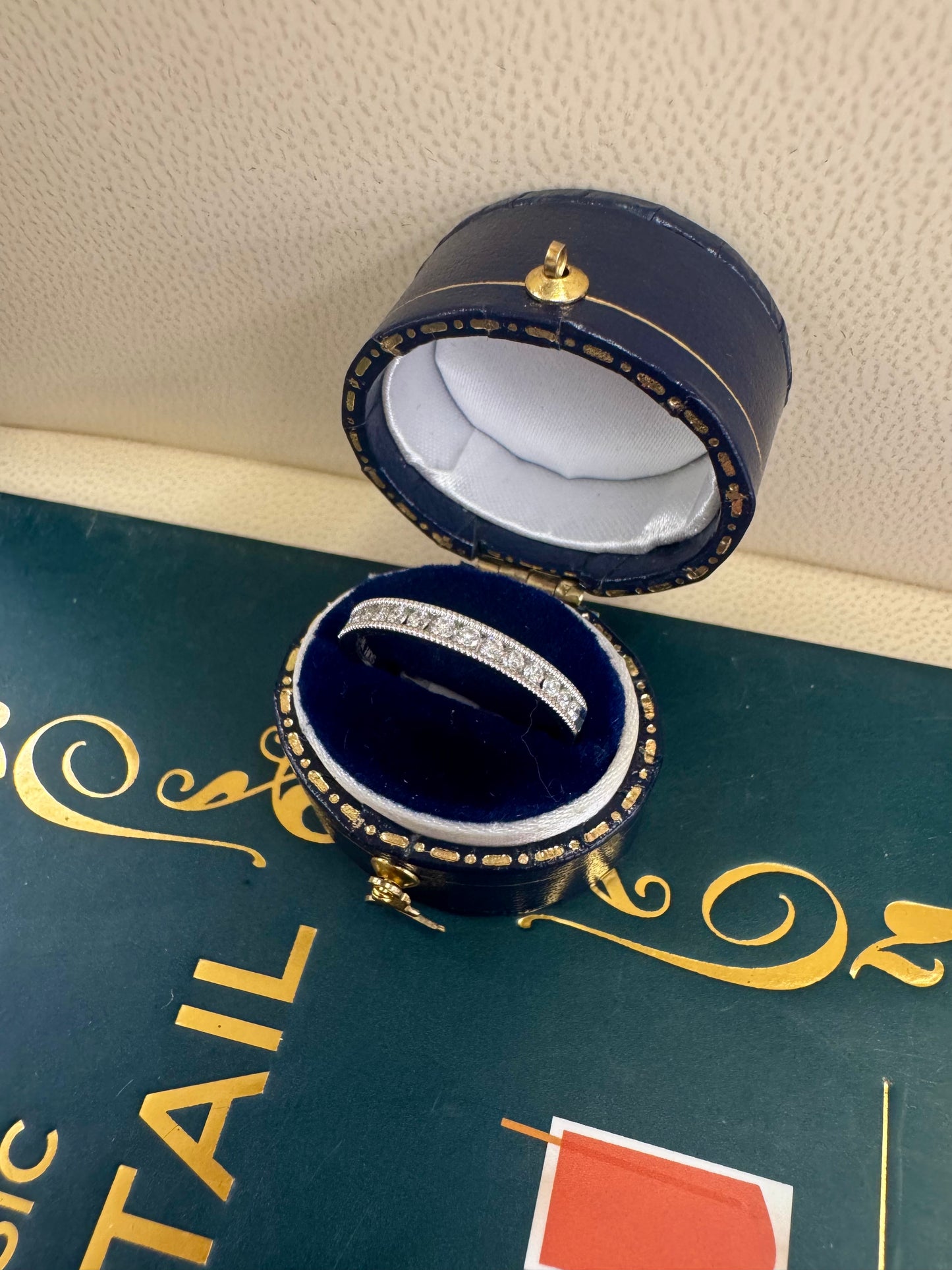 Channel set diamond band
