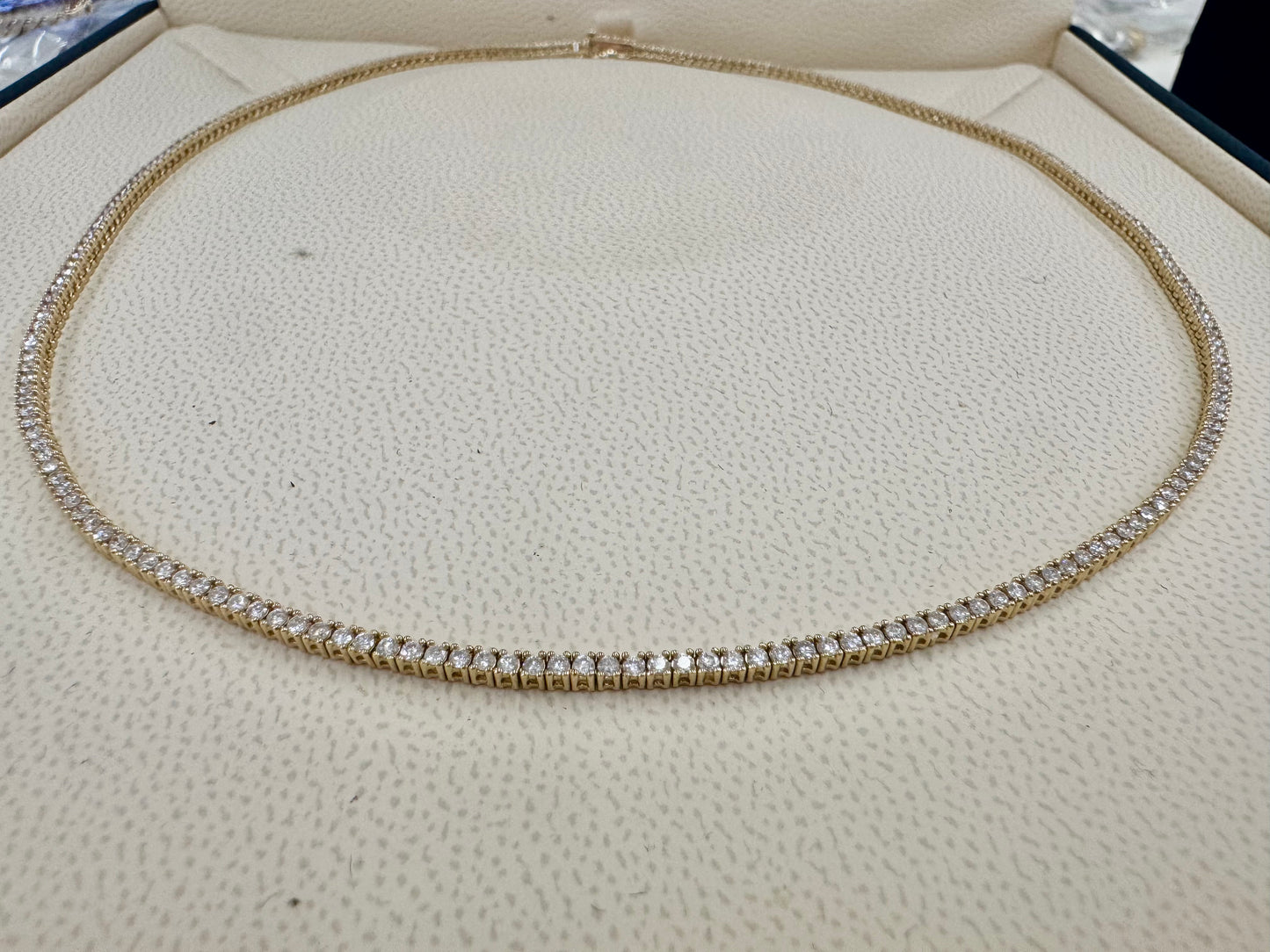 5ct Round Brilliant Cut Diamond Tennis Necklace