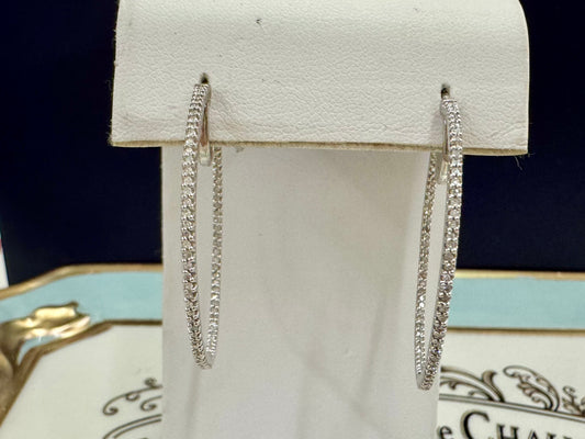 1ct inside/out Diamond hoops