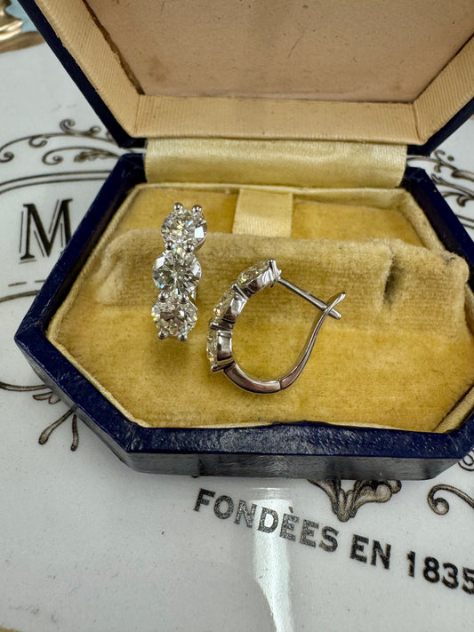 3.26ct Diamond Hoop in Platinum